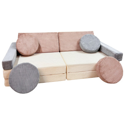 Sofá modular multifuncional para niños de bloques de espuma